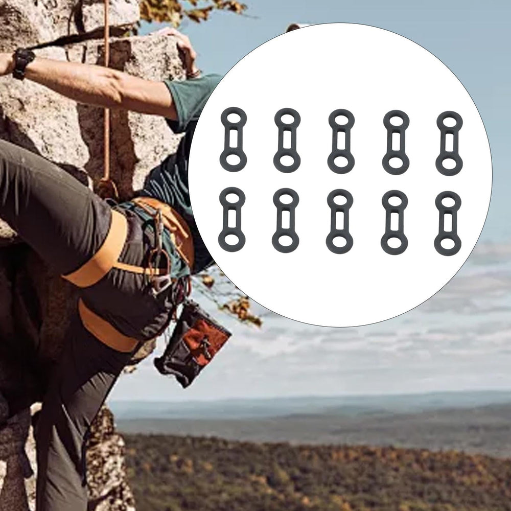 CAQYPVH silicone descender links ready for easy rappelling rigging.