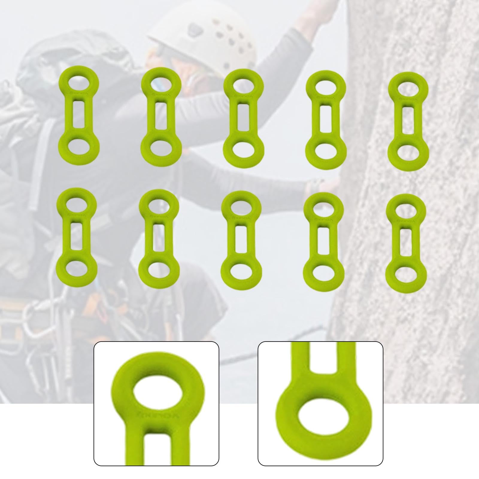 CAQYPVH ten silicone locking rings for versatile climbing rope configurations