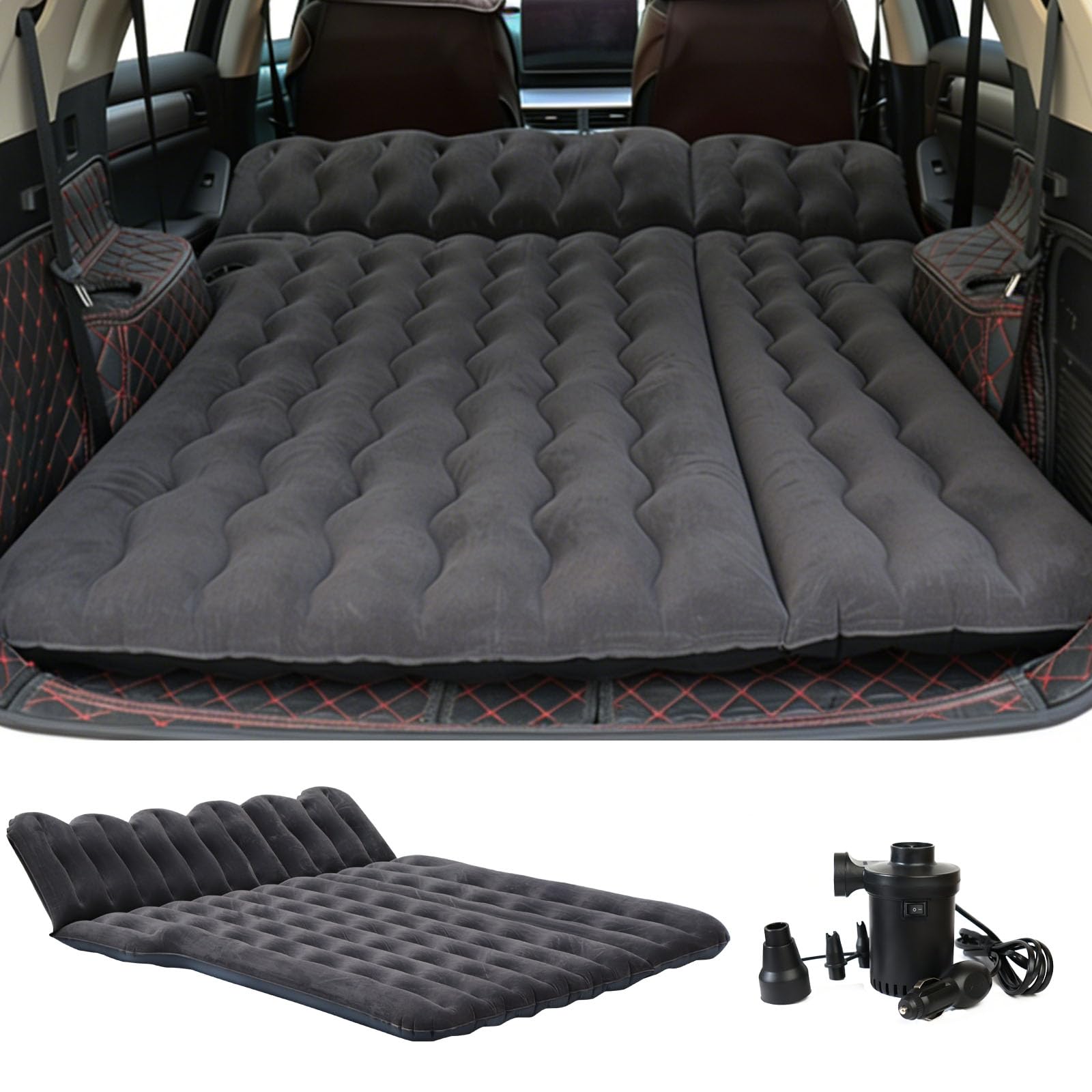 Car air mattress back seat flat bed for SUV comfort on trips