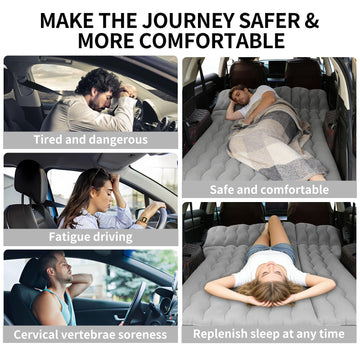 SUV-Grey car air mattress fits CR-V and RAV4 to maximize space