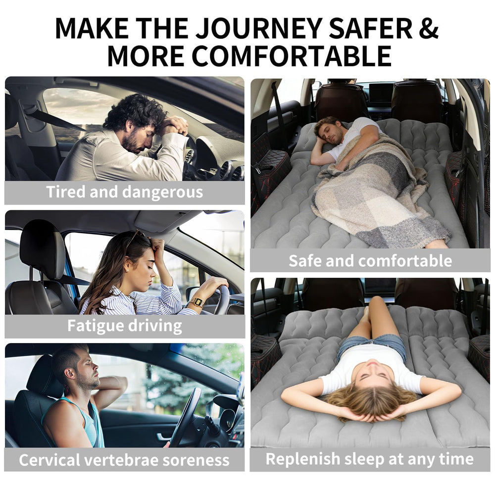 SUV-Grey car air mattress fits CR-V and RAV4 to maximize space