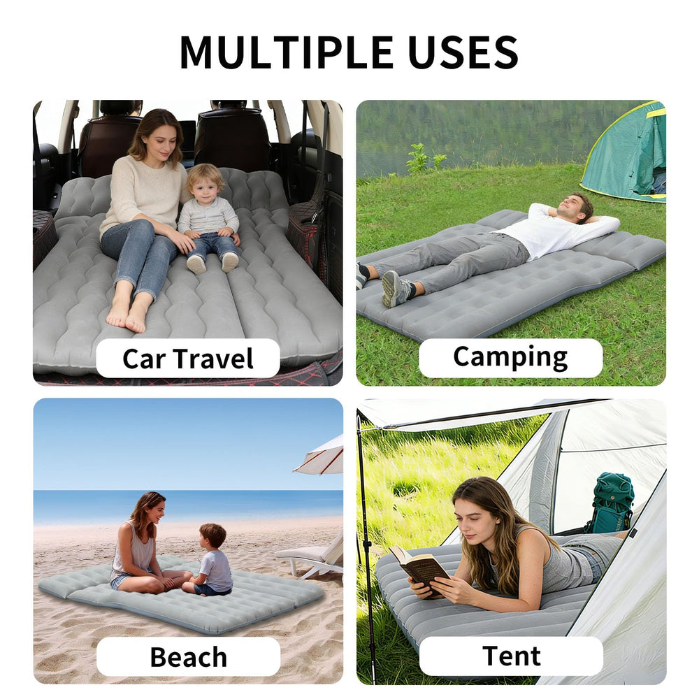 SUV-Grey car air mattress with heavy-duty PVC for durable support