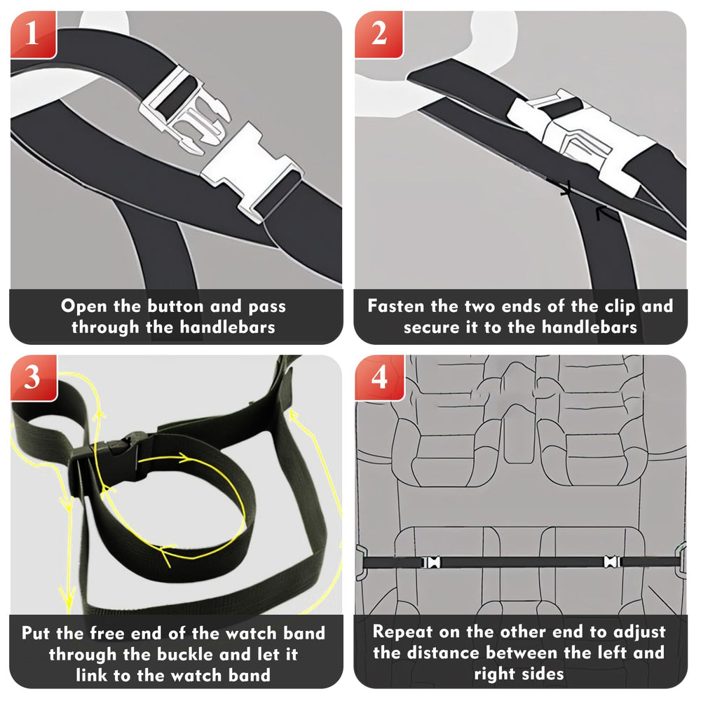 No-tools installation example for car rod rack