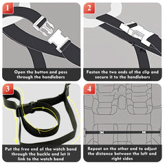 No-tools installation example for car rod rack