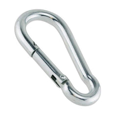 Carabiner Zinc Snap Clips 1/4 inch for batting cages, rust resistant and easy to connect.