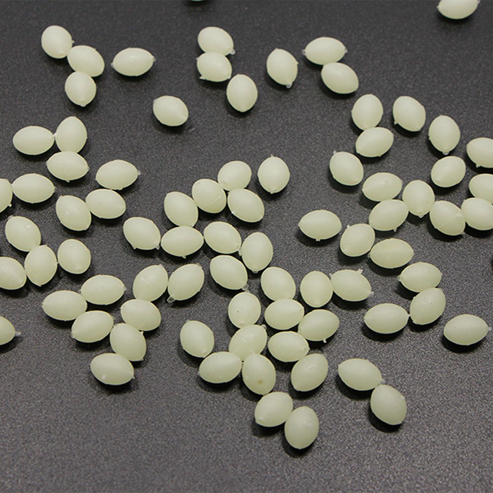 Caralin 100-piece luminous beads pack ready for rigging and lures.