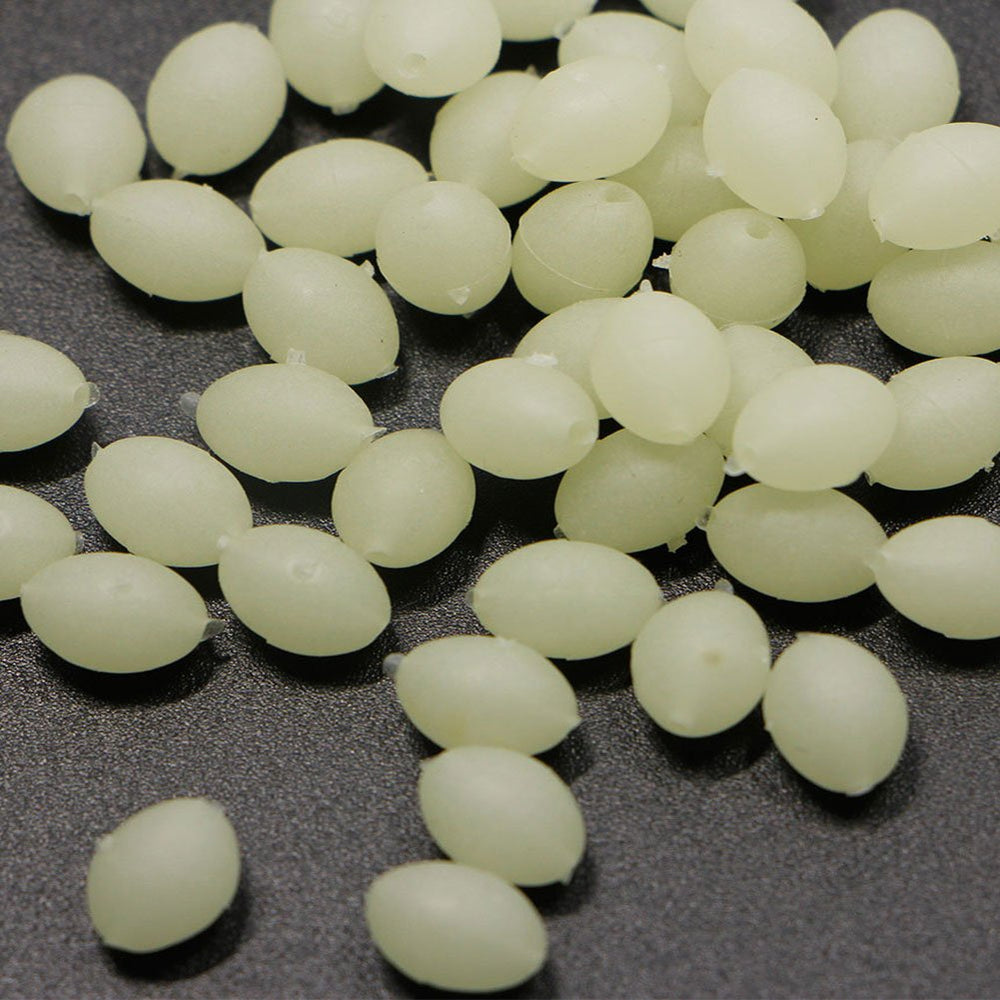 Caralin beads ready for luminous lure setup during night fishing.