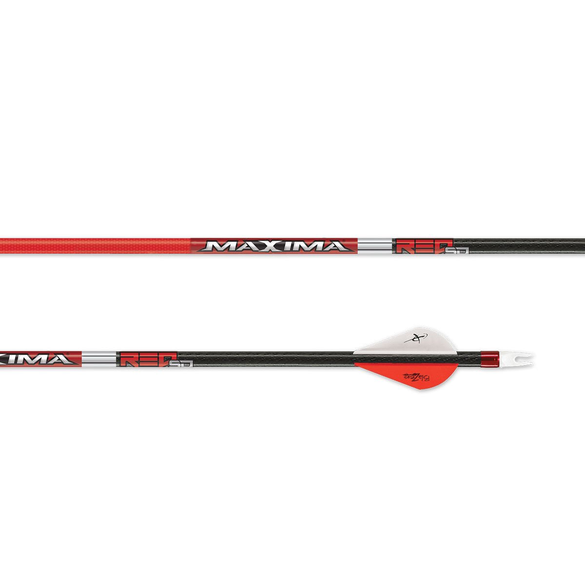 Carbon Express Maxima Red SD side-profile highlighting compact small-diameter for penetration.