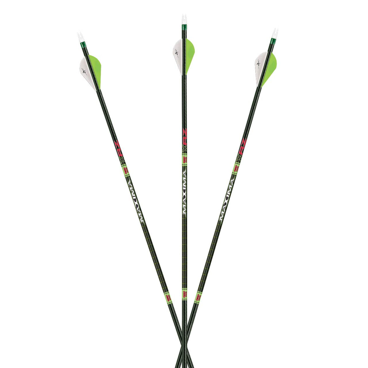 Carbon Express Maxima XRZ 250 arrows assembled for hunting precision and consistency.