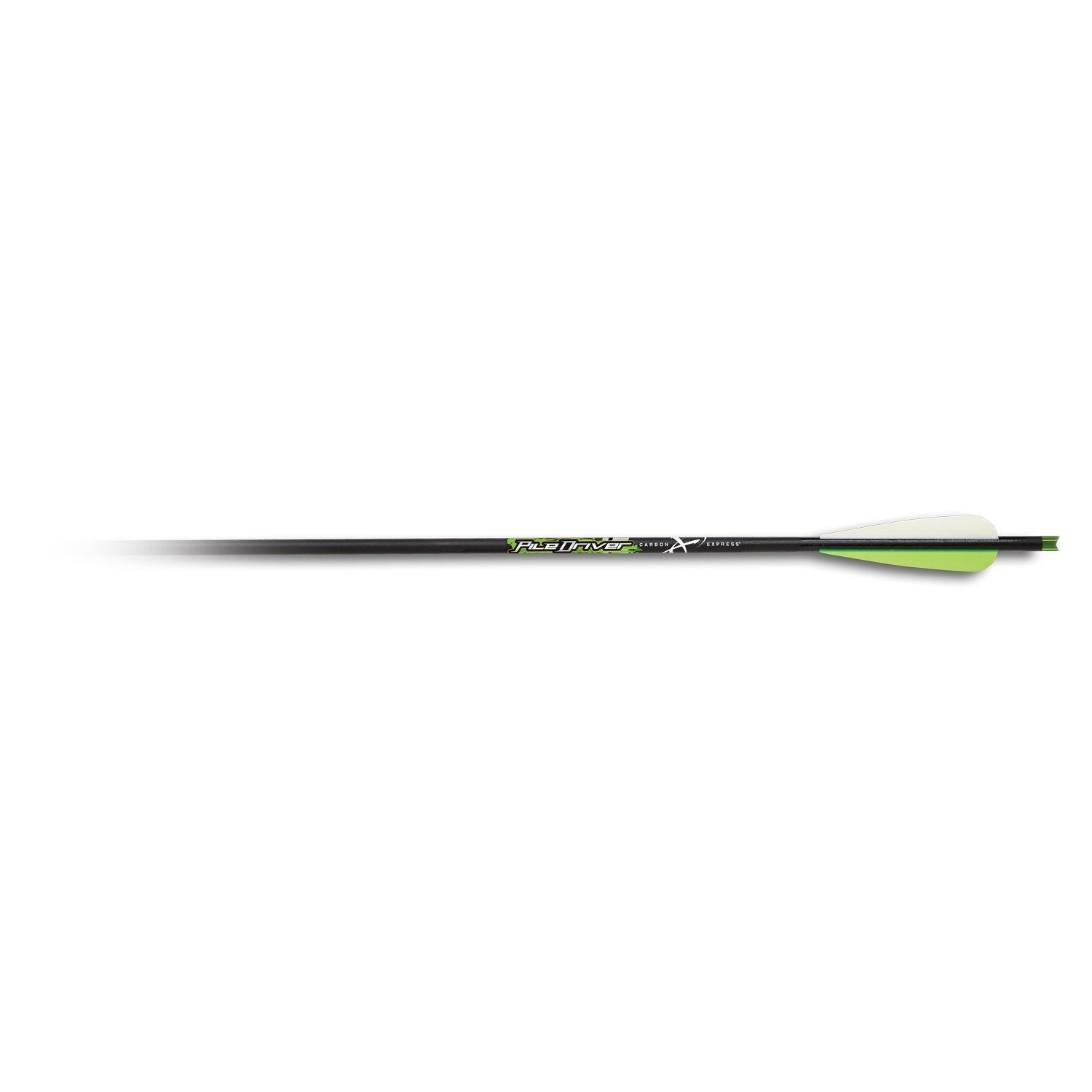 Carbon Express PileDriver 22-inch crossbolt with 4-inch vanes for high-penetration hunting and consistent shots.