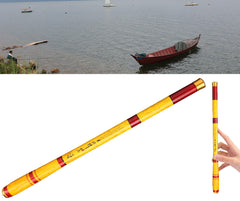 Collapsed yellow carbon fiber telescopic tenkara rod (15 inches)