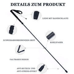 Carbon Fiber Trekking Poles extended to 110 cm for tall hikers