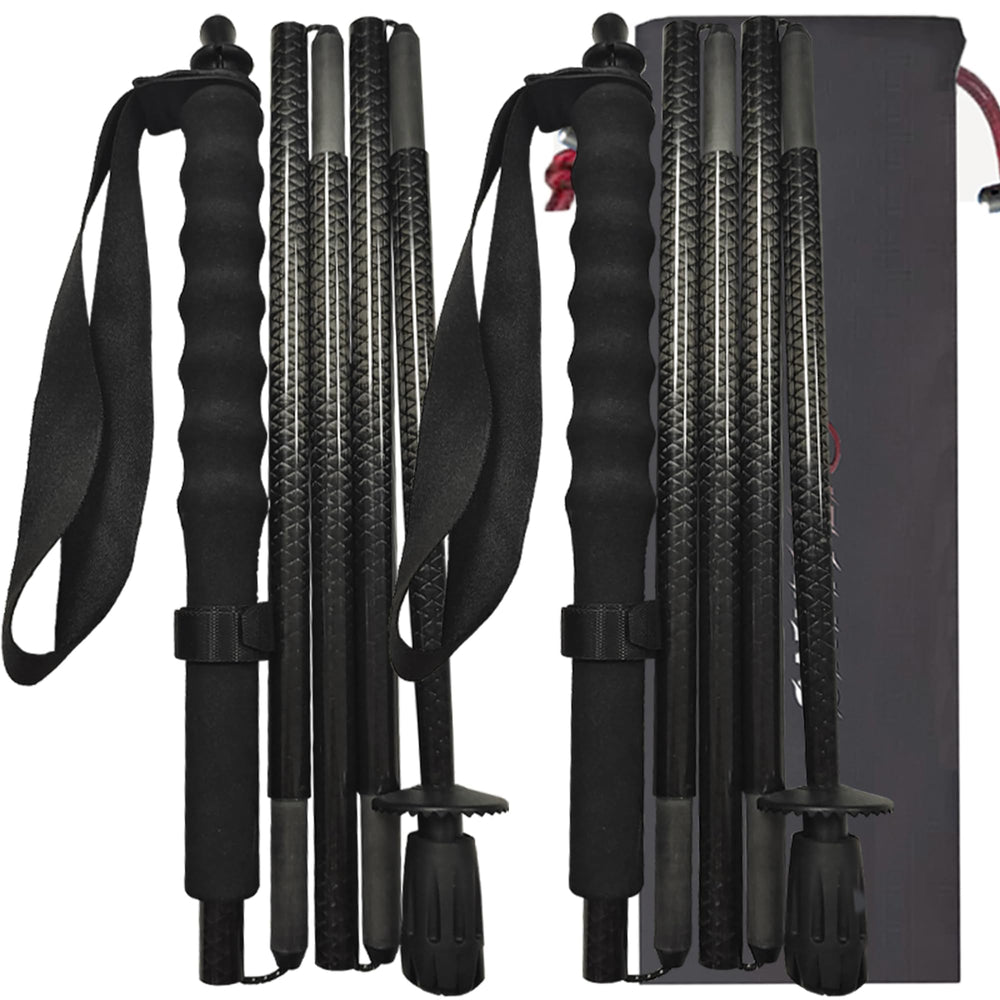 Carbon Fiber Trekking Poles folded-compact design for easy packing
