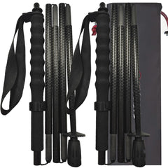 Carbon Fiber Trekking Poles folded-compact design for easy packing