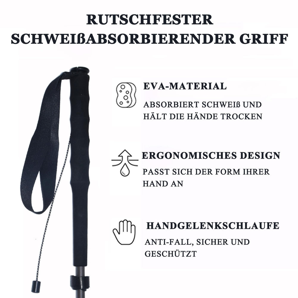 Carbon Fiber Trekking Poles stored in included carrying bag