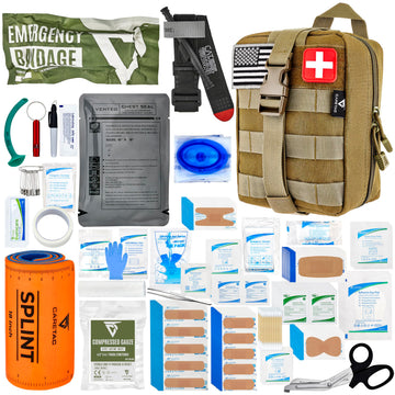 CareTac IFAK in MOLLE bag organization for rapid emergency access