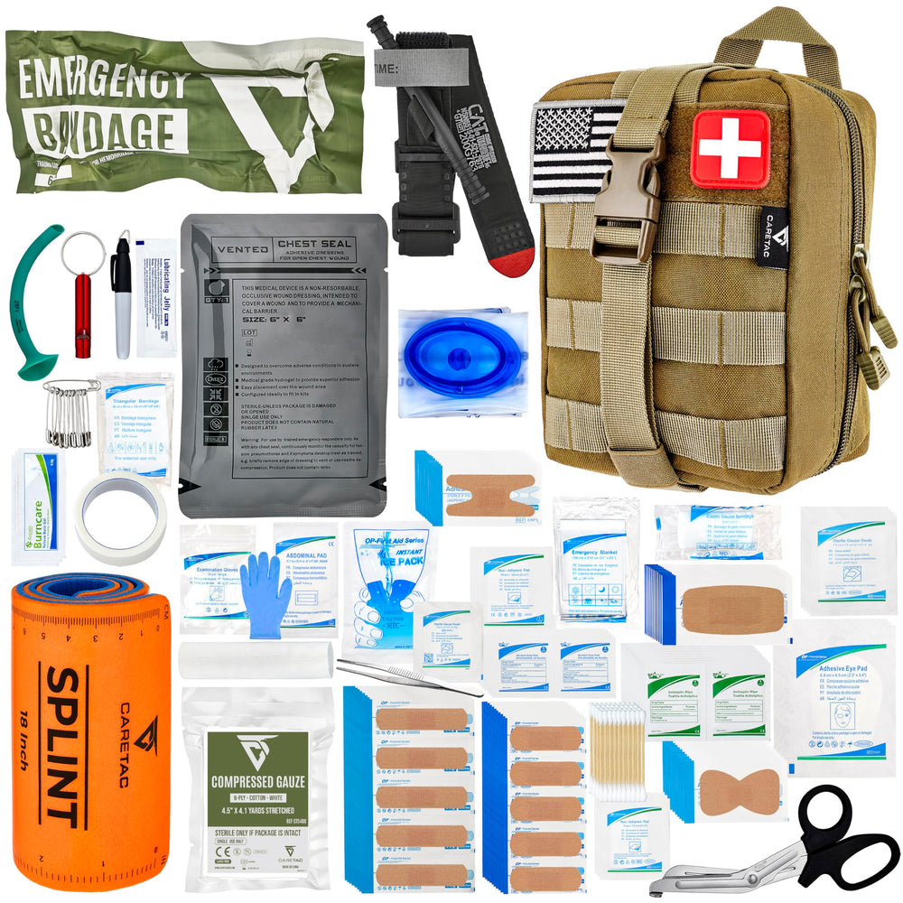 CareTac IFAK in MOLLE bag organization for rapid emergency access
