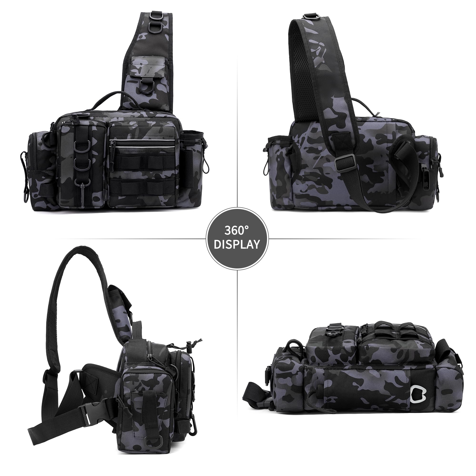 Carfond camouflage bag in outdoor setting showcases versatile use for camping