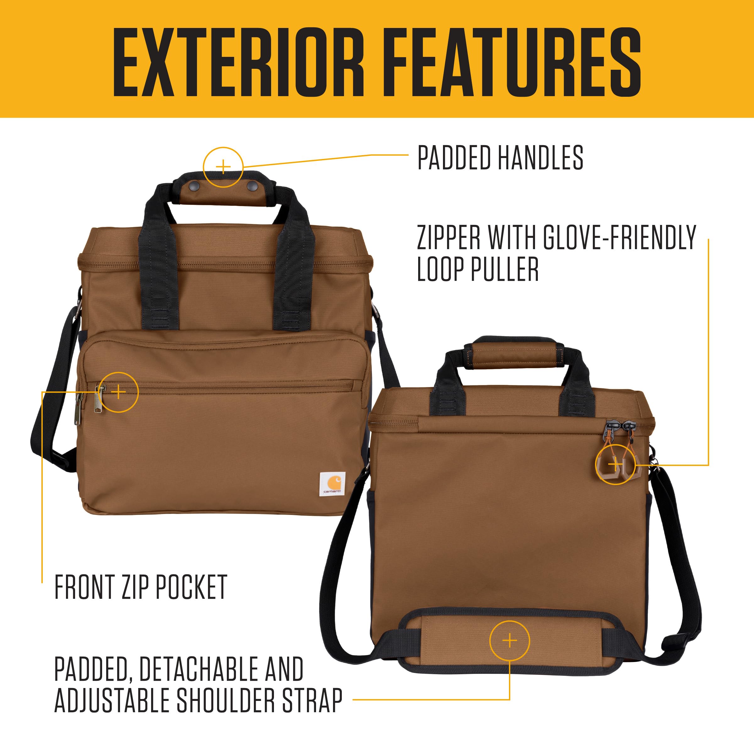Carhartt Bluestone cooler at the beach highlights weather resistance