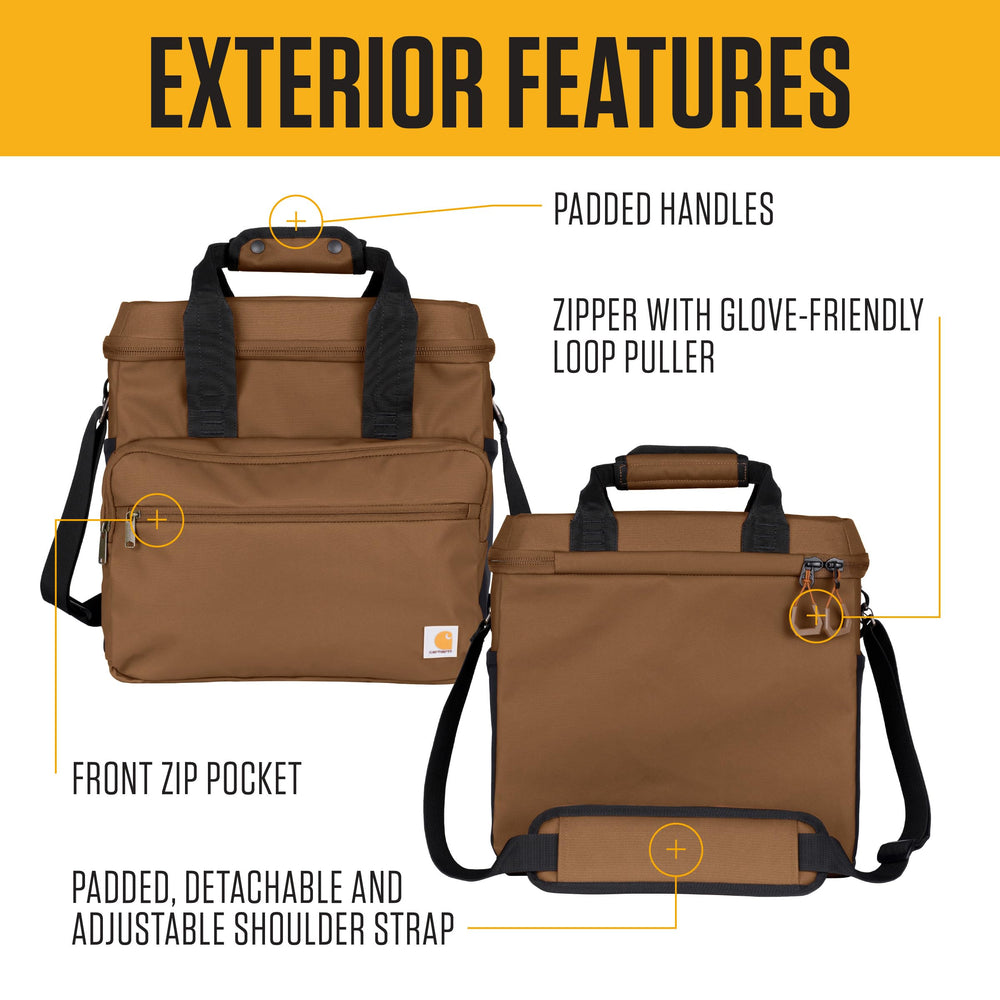 Carhartt Bluestone cooler at the beach highlights weather resistance