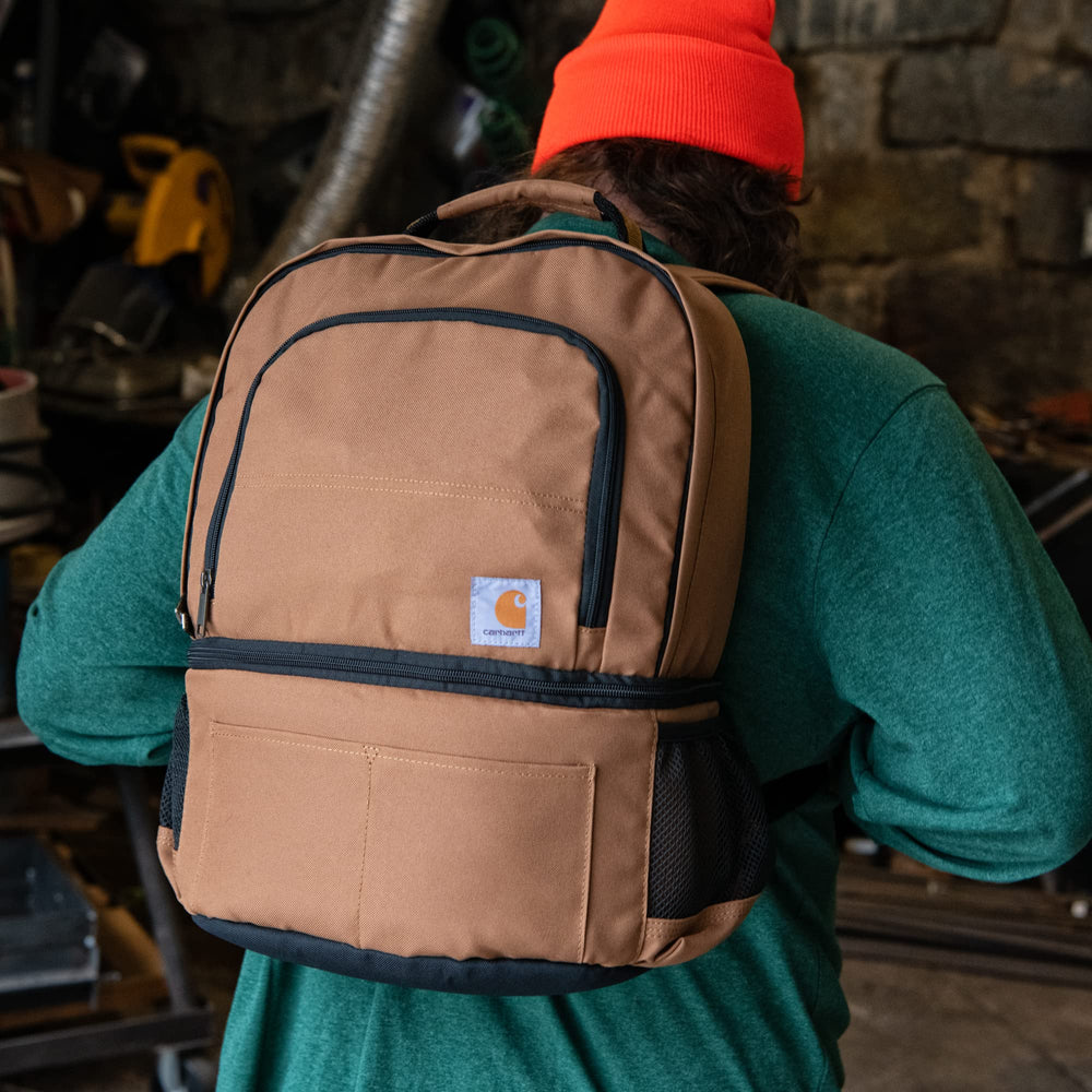 Carhartt Cooler Backpack brown color option suitable for rugged tasks.