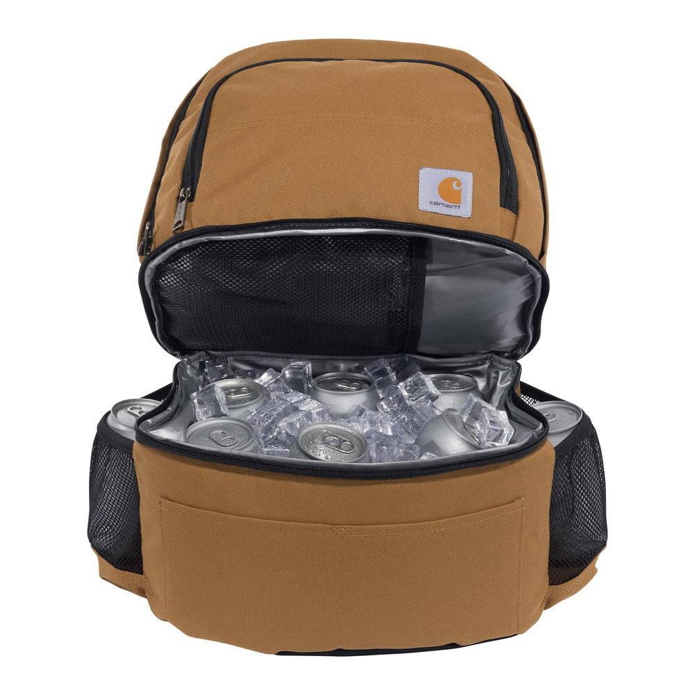 Carhartt Cooler Backpack contoured shoulder straps for comfortable all-day wear.