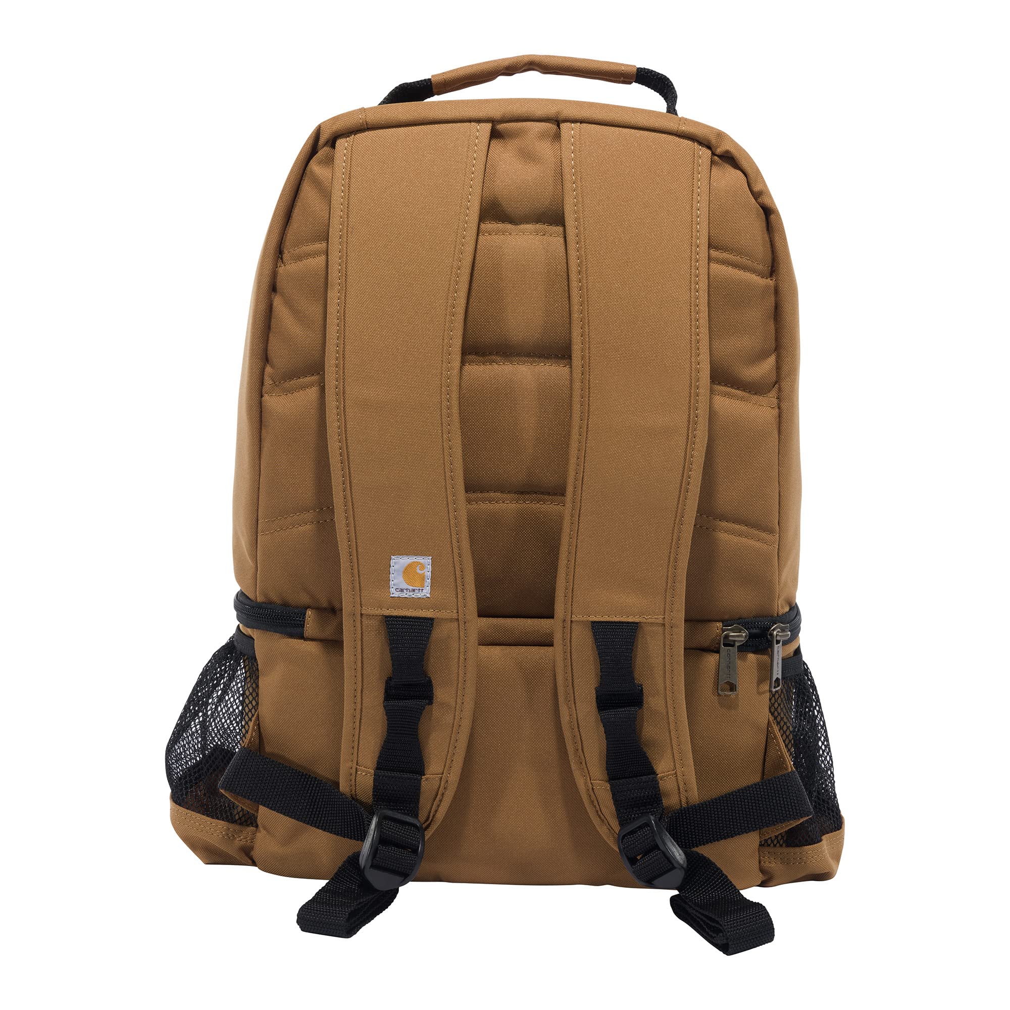 Carhartt Cooler Backpack insulated base keeps drinks cold on the go.