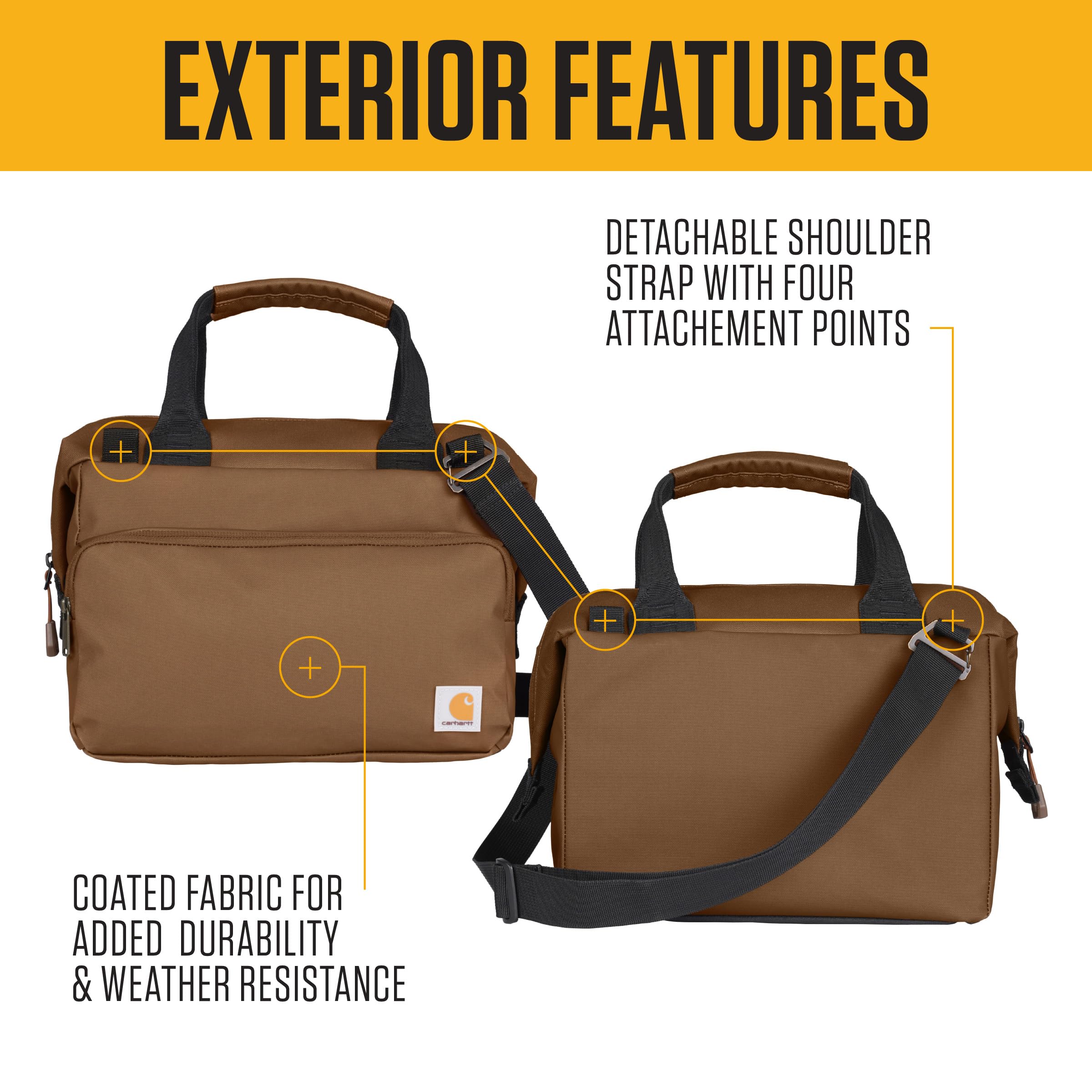 Carhartt Bluestone cooler durable liner for easy cleaning.