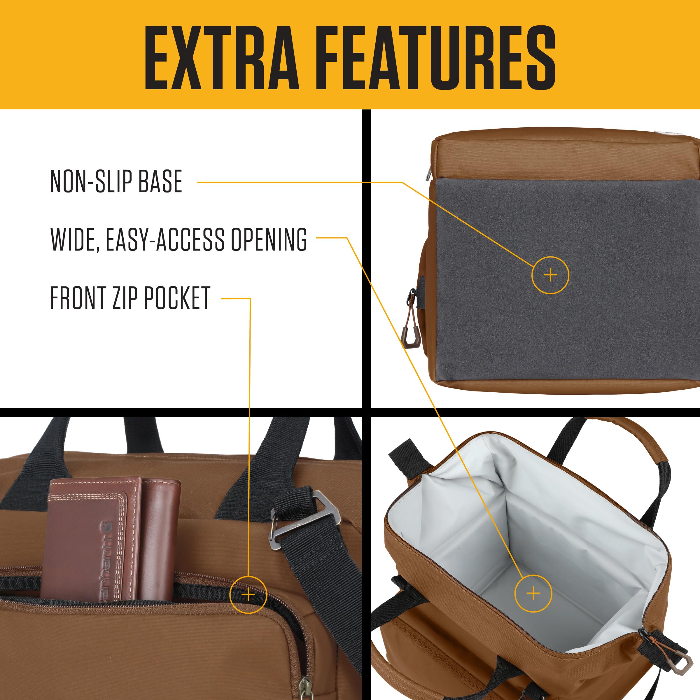 Carhartt Bluestone cooler thick foam insulation for longer cold retention.