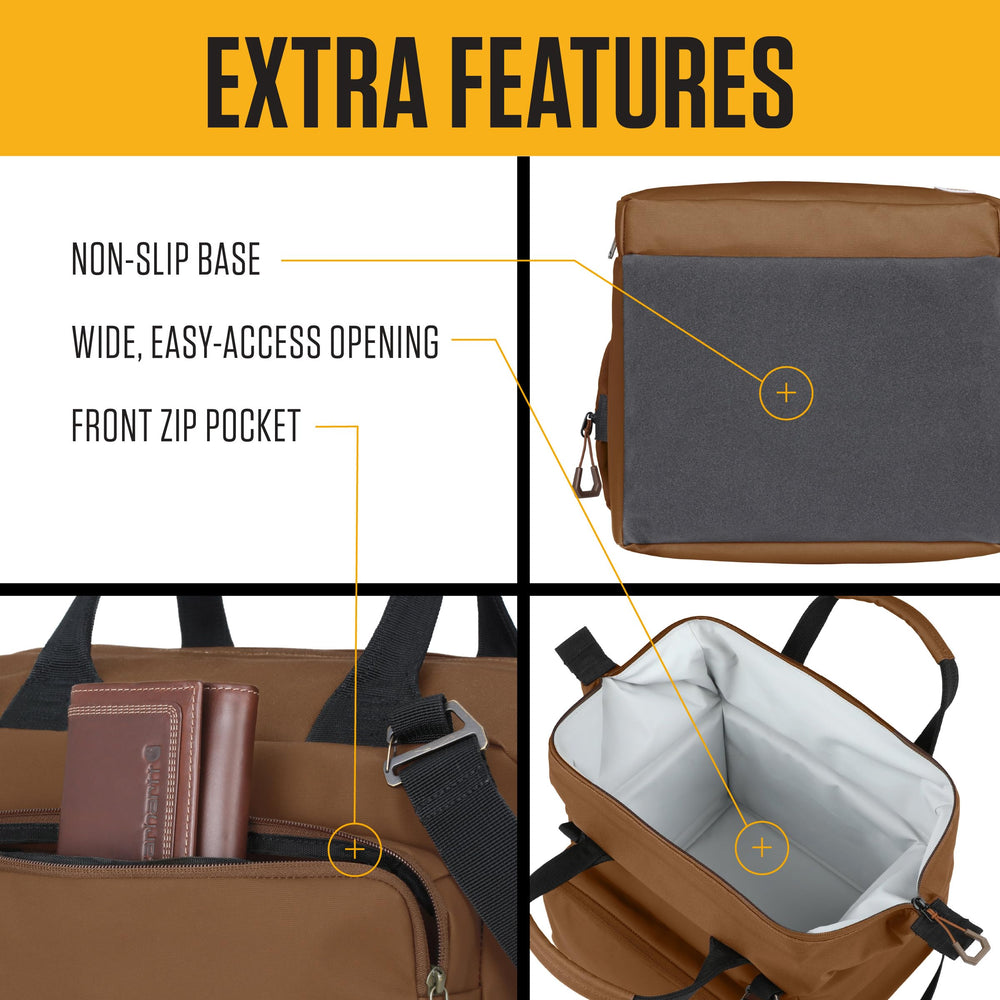 Carhartt Bluestone cooler thick foam insulation for longer cold retention.