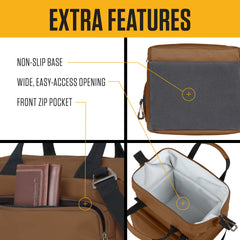 Carhartt Bluestone cooler thick foam insulation for longer cold retention.