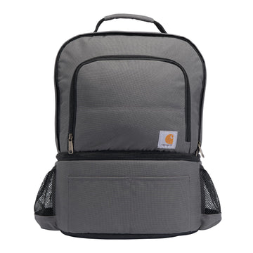 Carhartt Insulated 24-Can Cooler Backpack base keeps drinks cold during outdoor trips.