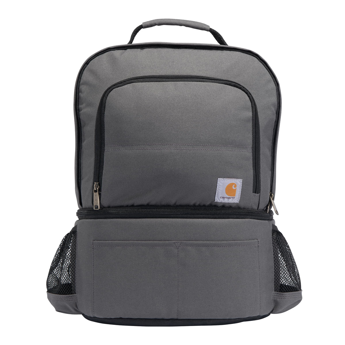 Carhartt Insulated 24-Can Cooler Backpack base keeps drinks cold during outdoor trips.