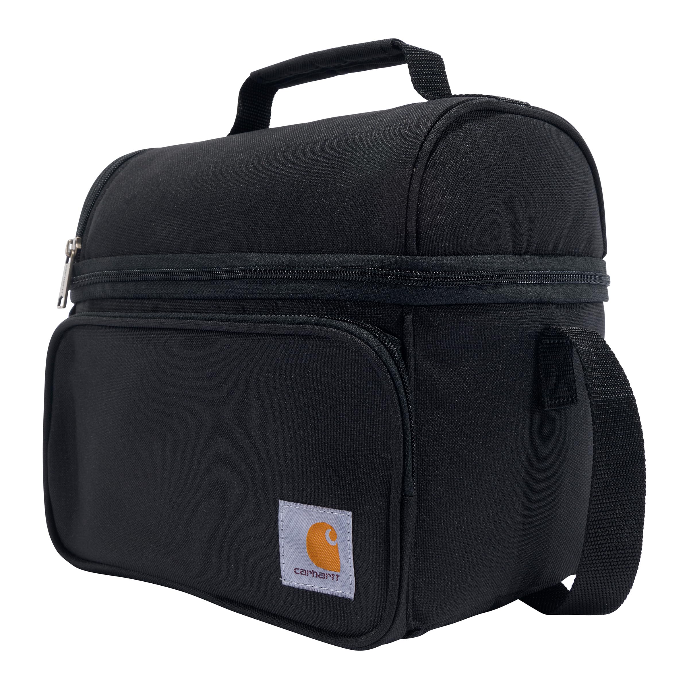 Carhartt insulated lunch-box with spacious-compartments keeps meals organized.