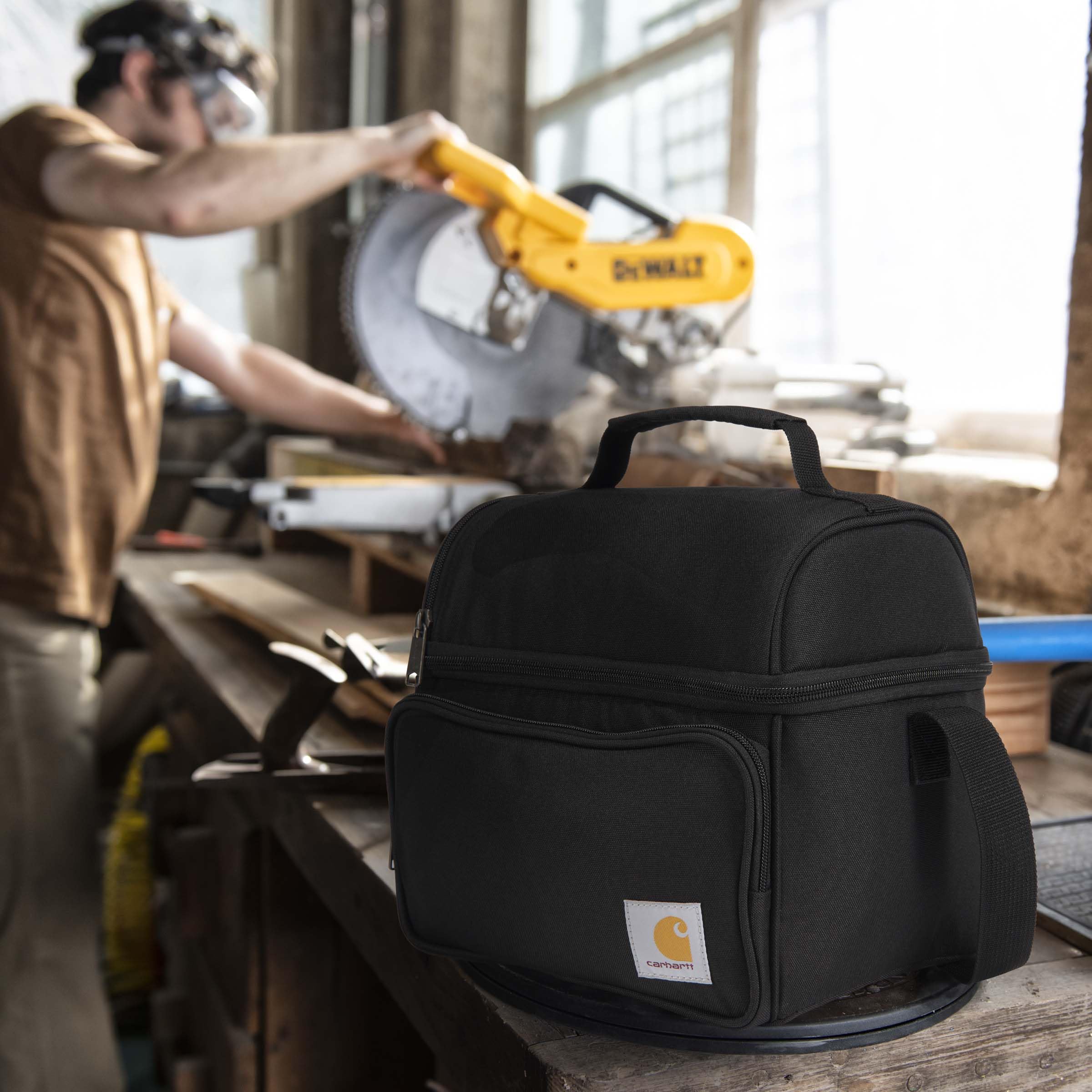 Carhartt lunch-bag portable-handles for on-the-go use.