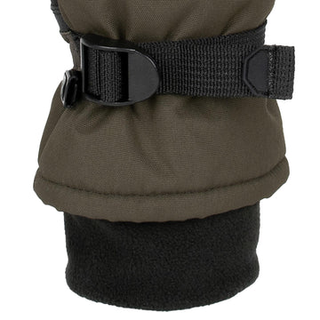 Carhartt mitten with digital grip aids dexterity during outdoor tasks.