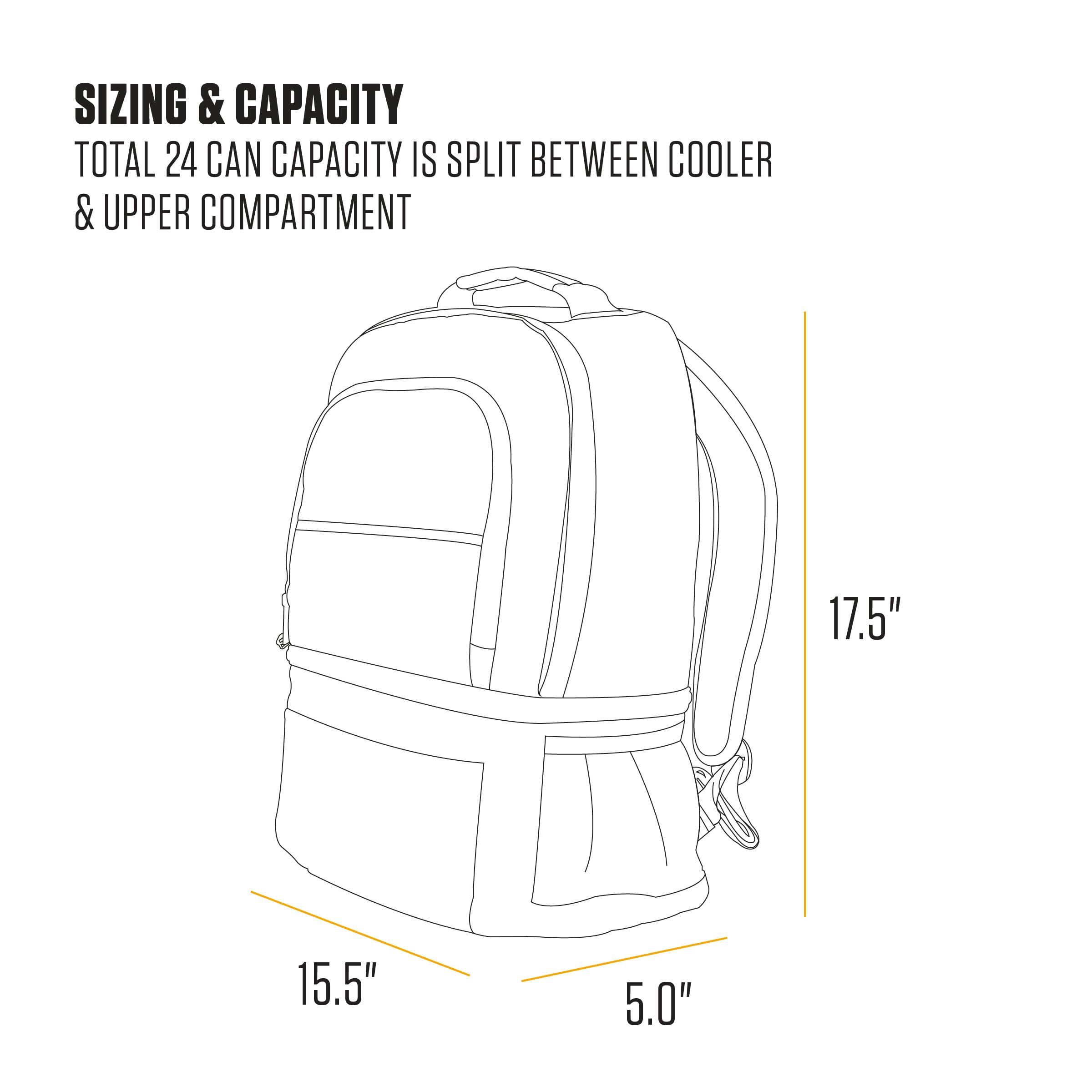 Carhartt mesh side pockets hold water bottles for quick access.