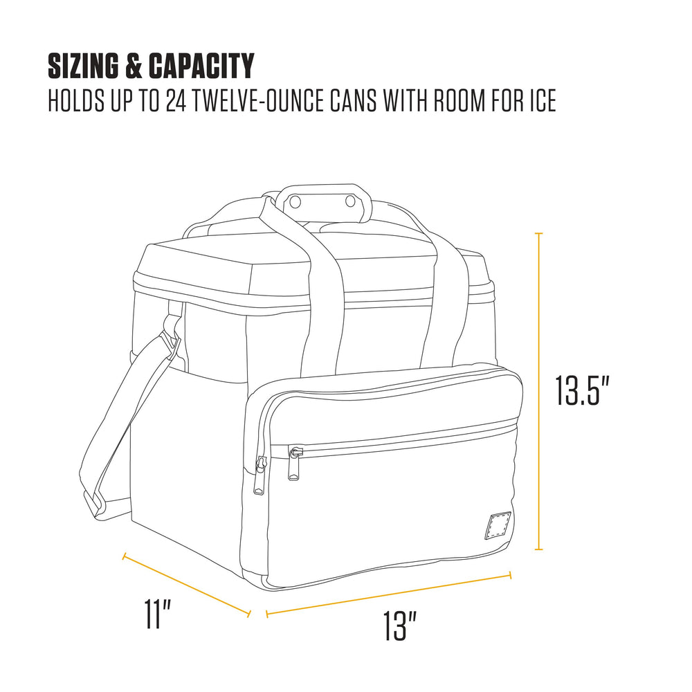 Carhartt padded handles and detachable strap for comfortable carrying