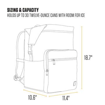 Stretch mesh side pockets support utensils or condiments on the go.