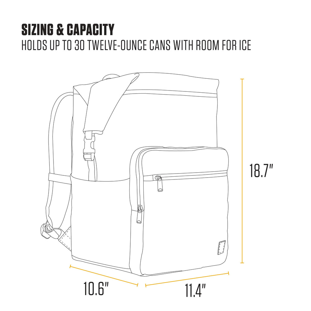 Stretch mesh side pockets support utensils or condiments on the go.