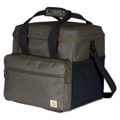 Carhartt thick foam cooler with front pocket for small essentials on the go.