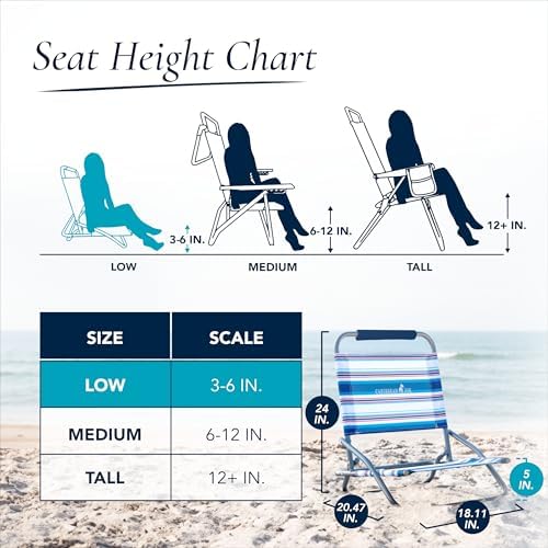 Caribbean Joe low-profile chair keeps you close to ground at concerts or sandy beaches.