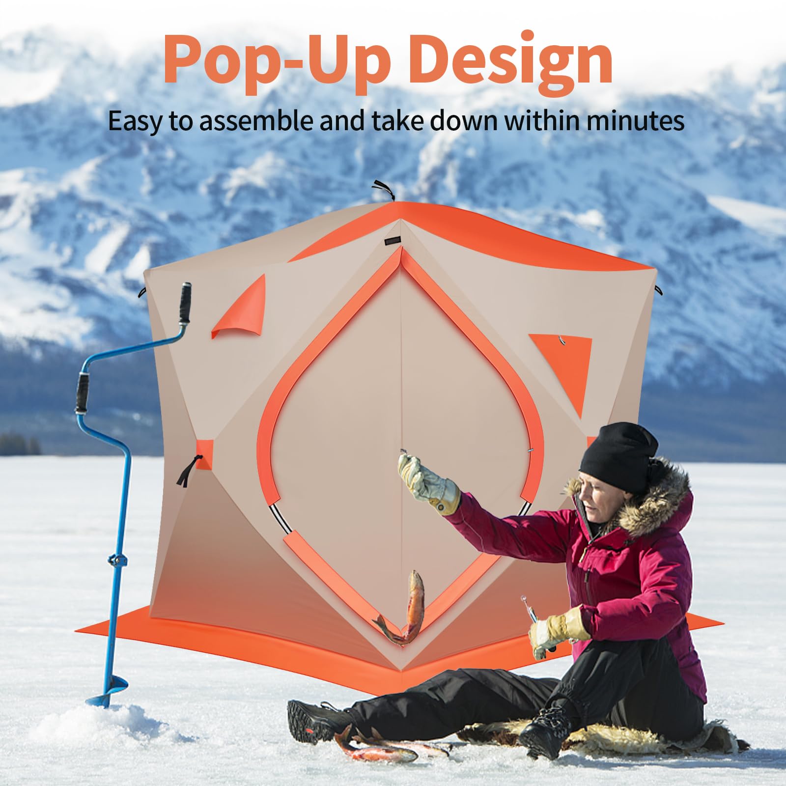Carivia 300D Oxford fabric provides waterproof and cold-proof protection