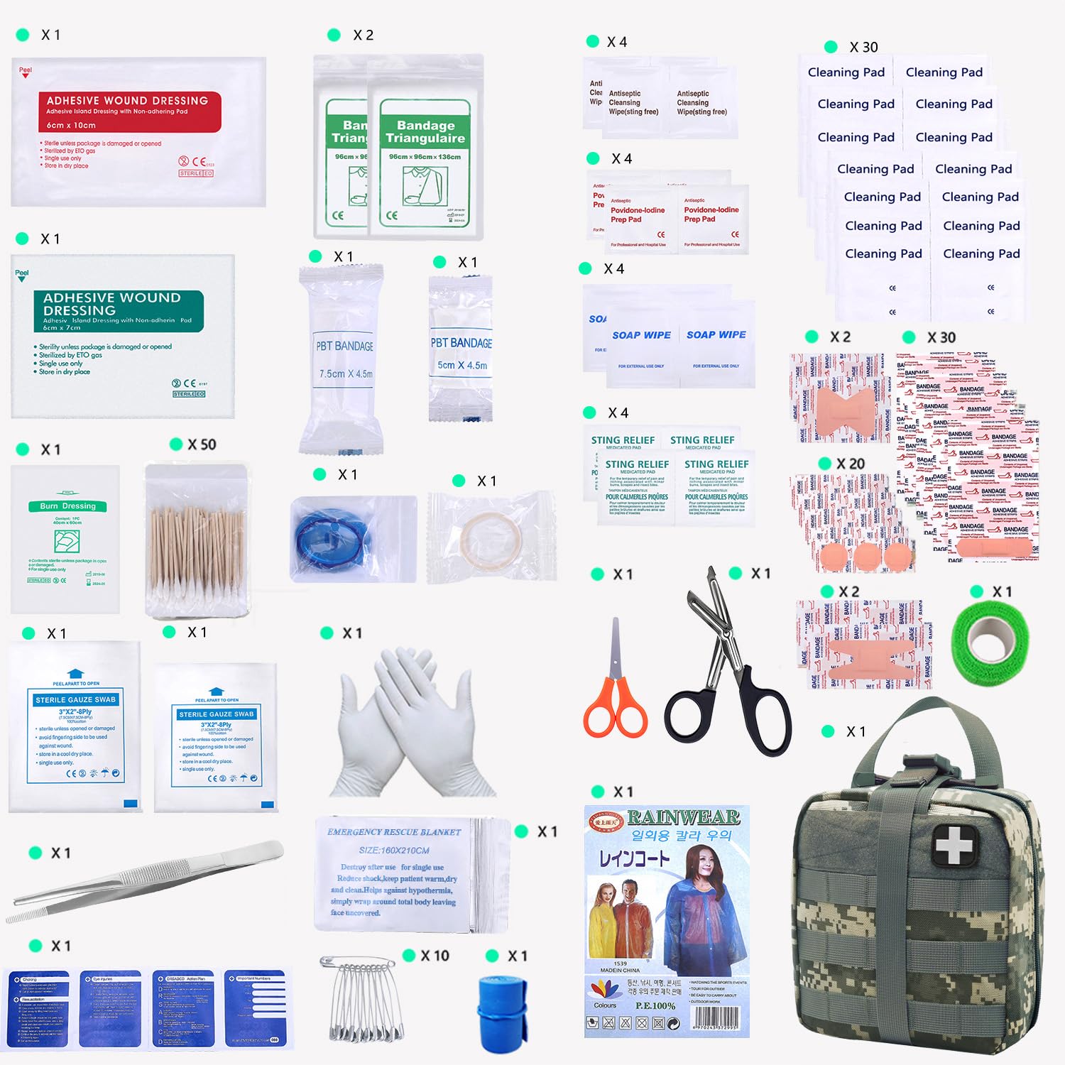 Carlebben water-resistant nylon case protects supplies in rain or splashes