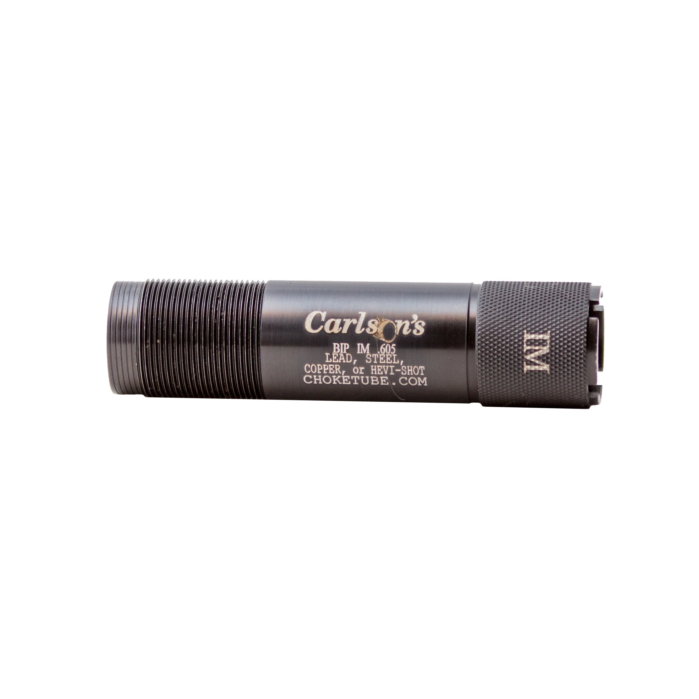 Carlson's choke tube for Browning Invector Plus in blue steel for enhanced accuracy on clay targets