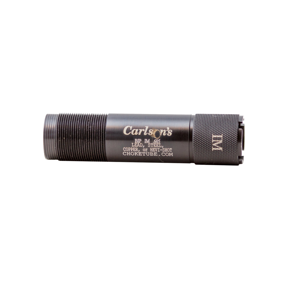 Carlson's choke tube for Browning Invector Plus in blue steel for enhanced accuracy on clay targets