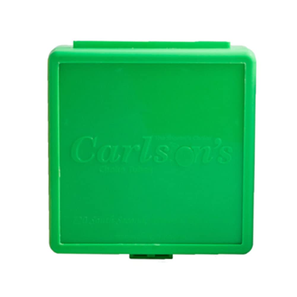 Carlson's choke tube case green side view, organizes up to 6 flush choke tubes