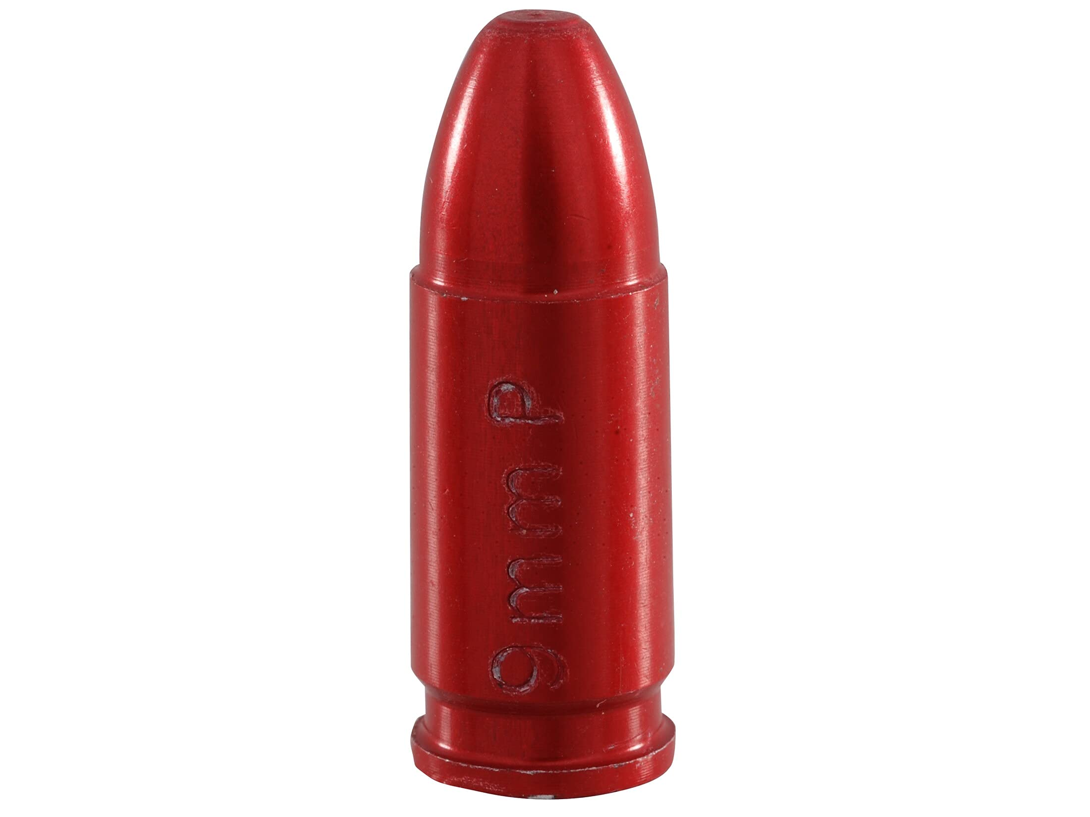 Carlsons Snap Caps 9mm red aluminum, ideal for safe dry-fire practice.