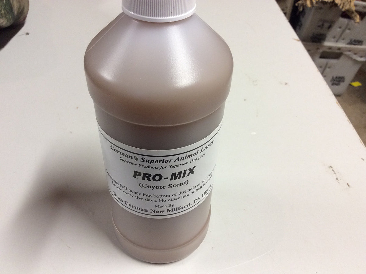 Carman's PRO-MIX Coyote Scent bottle; strong attractant for coyote trapping