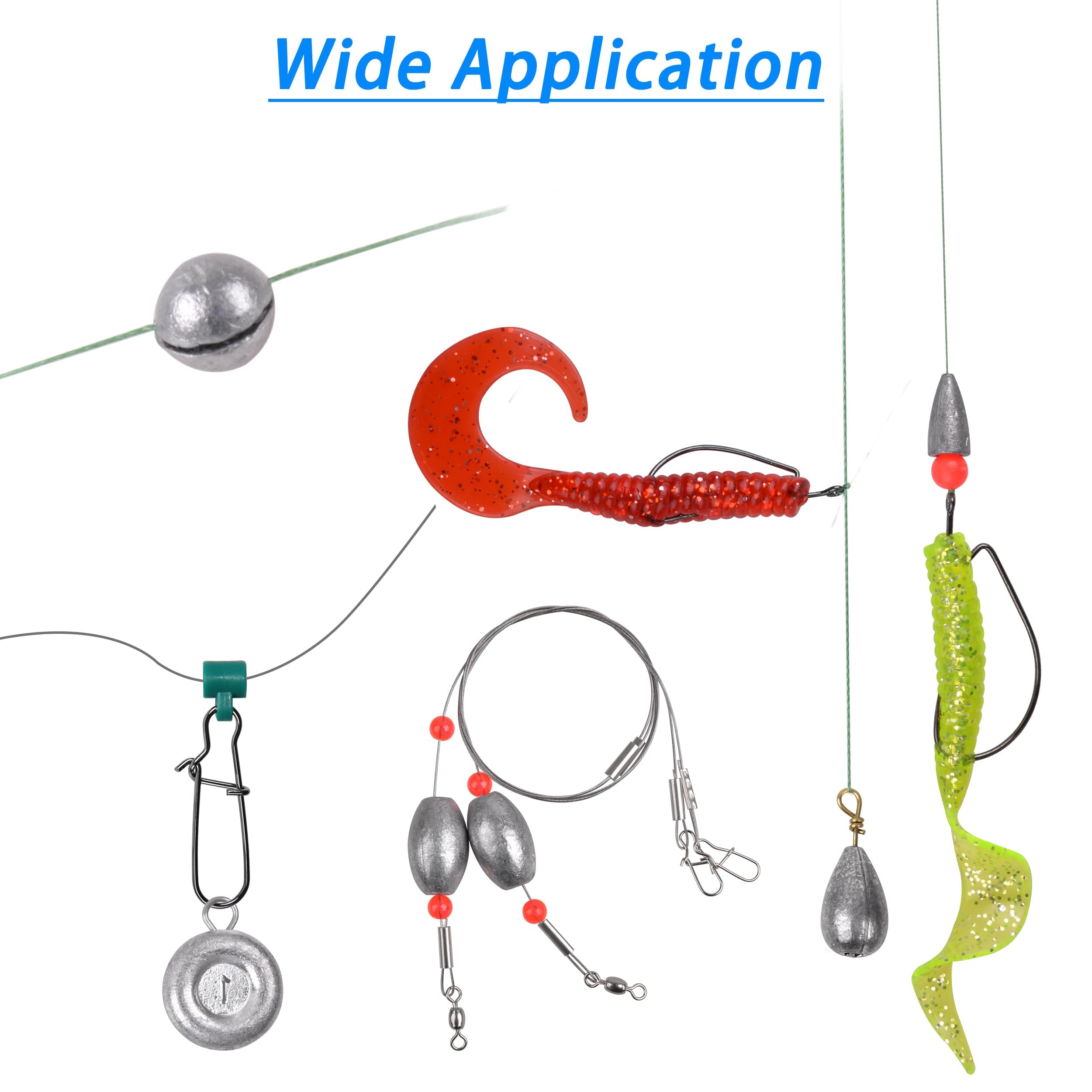 Carolina rig setup with sinkers from the kit